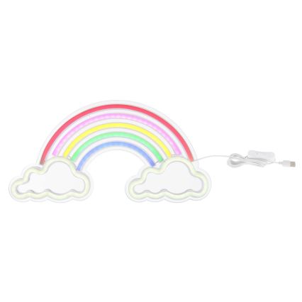 Globo - LED Decorazione murale al neon LED/3W/USB arcobaleno