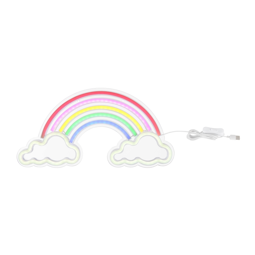 Globo - LED Decorazione murale al neon LED/3W/USB arcobaleno