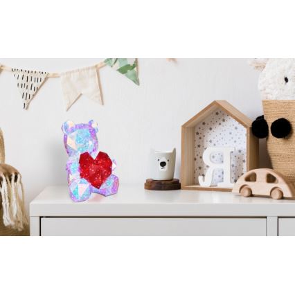 Globo - Decorazione da tavolo LED in confezione regalo LED/6W/5V USB a forma di orso