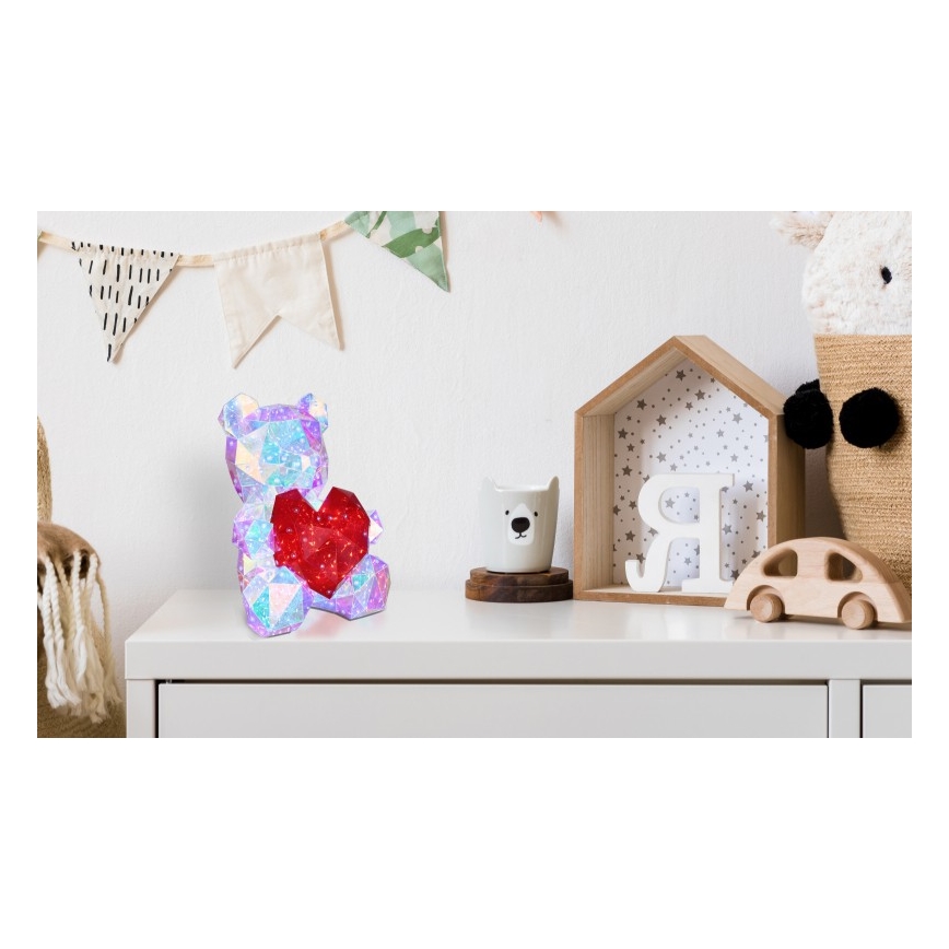 Globo - Decorazione da tavolo LED in confezione regalo LED/6W/5V USB a forma di orso