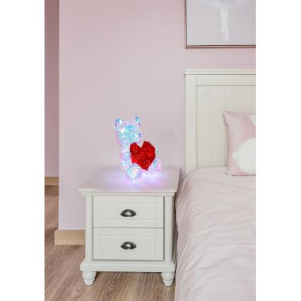 Globo - Decorazione da tavolo LED in confezione regalo LED/6W/5V USB a forma di orso