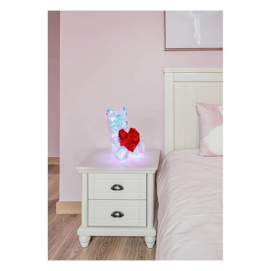 Globo - Decorazione da tavolo LED in confezione regalo LED/6W/5V USB a forma di orso
