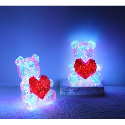 Globo - Decorazione da tavolo LED in confezione regalo LED/6W/5V USB a forma di orso