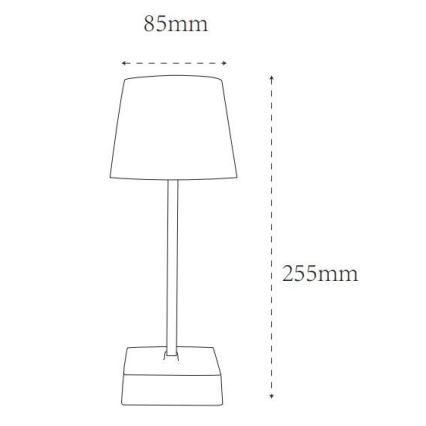 Globo - Lampada da tavolo LED dimmerabile con funzione Touch LED/2W/5V 3000/4500/6500K 800 mAh beige
