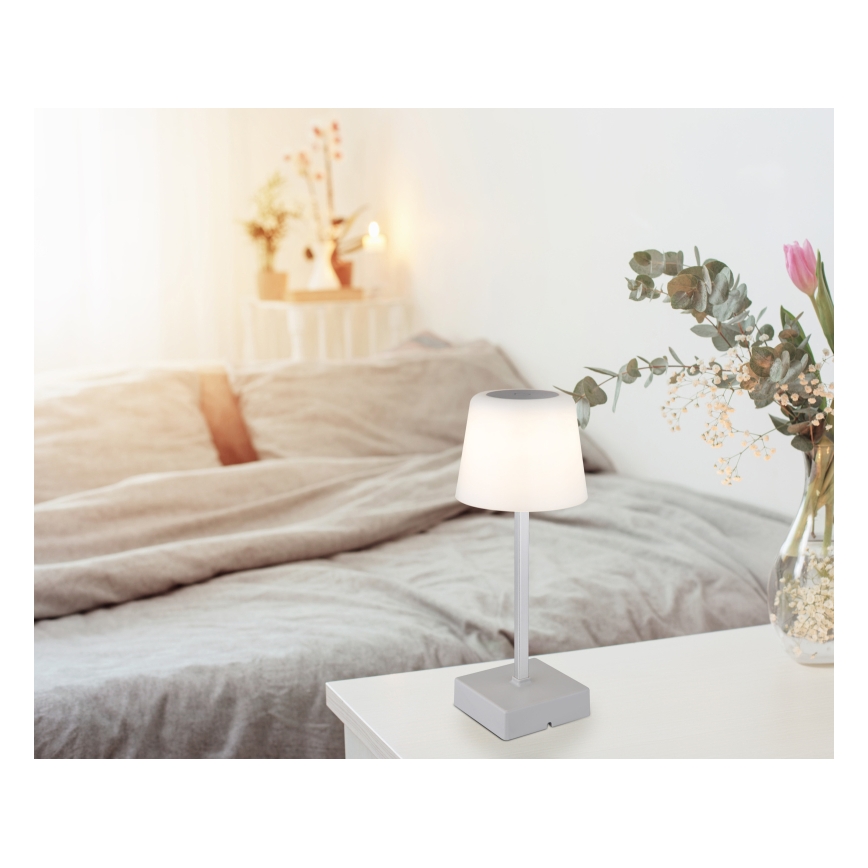 Globo - Lampada da tavolo LED dimmerabile con funzione Touch LED/2W/5V 3000/4500/6500K 800 mAh argento