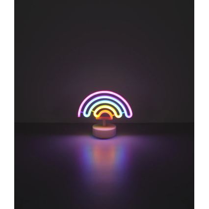 Globo - Decorazione da tavolo al neon LED/2W/3xAA arcobaleno
