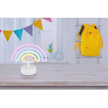 Globo - Decorazione da tavolo al neon LED/2W/3xAA arcobaleno
