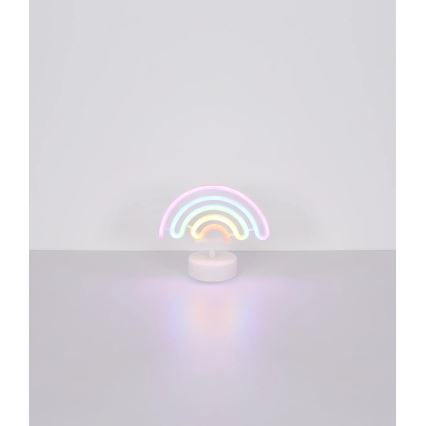 Globo - Decorazione da tavolo al neon LED/2W/3xAA arcobaleno