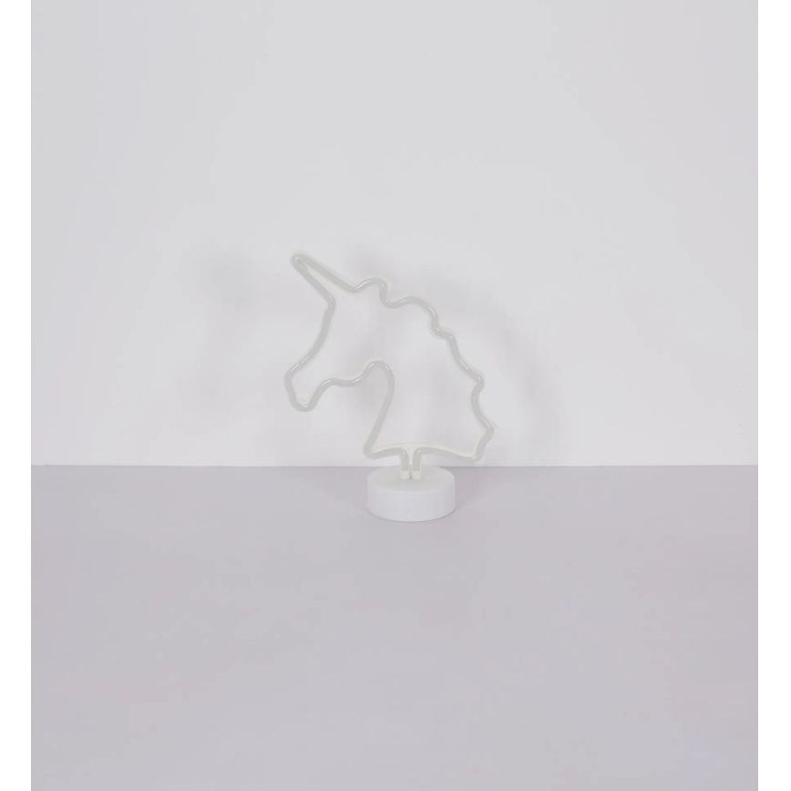Globo - Decorazione da tavolo al neon II LED/2W/3xAA unicorno
