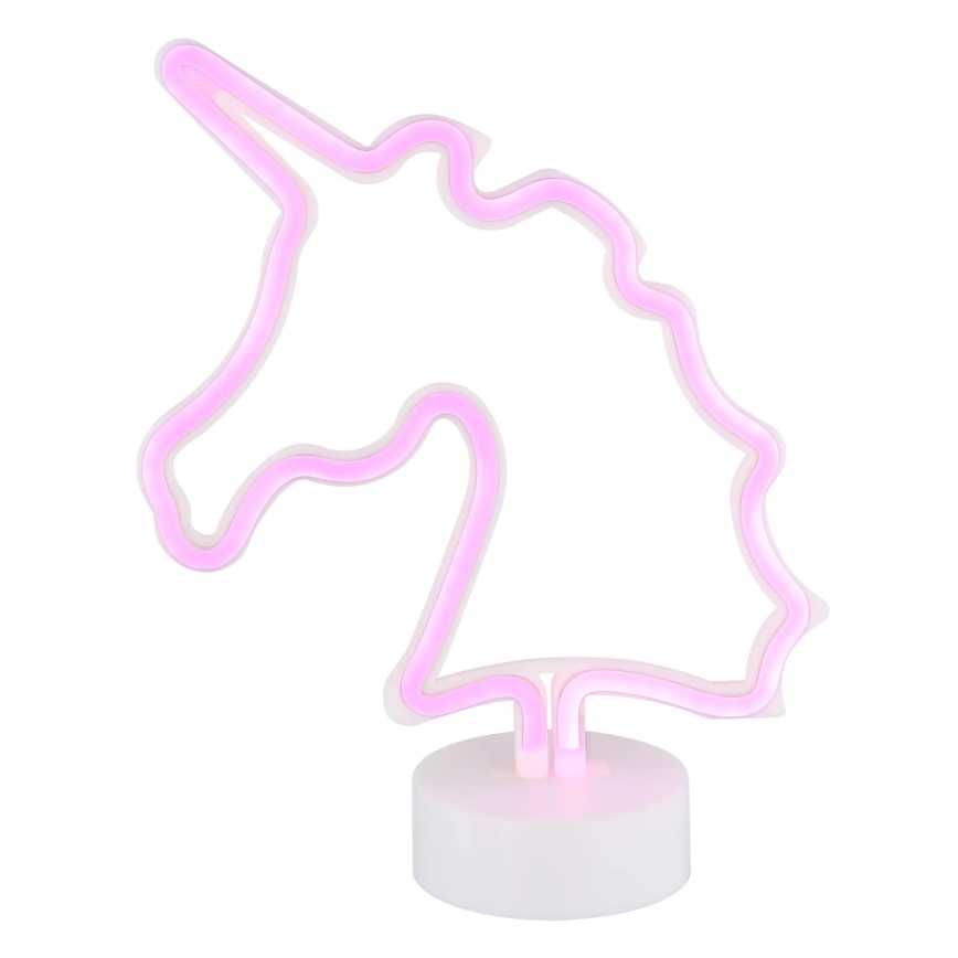 Globo - Decorazione da tavolo al neon II LED/2W/3xAA unicorno