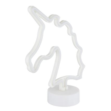 Globo - Decorazione da tavolo al neon II LED/2W/3xAA unicorno