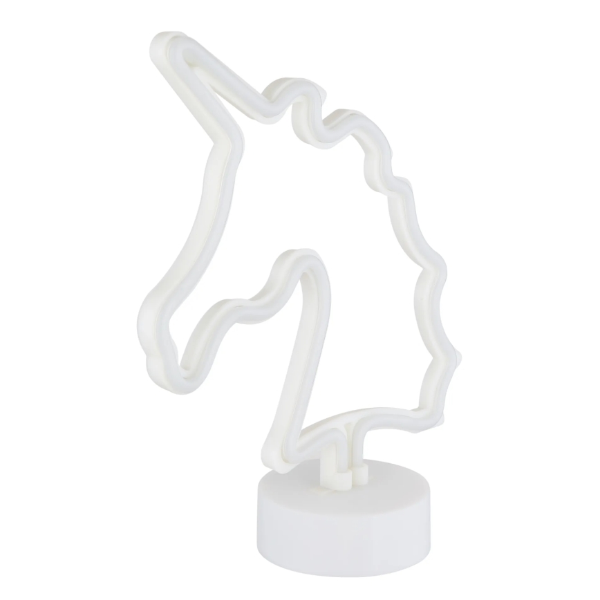 Globo - Decorazione da tavolo al neon II LED/2W/3xAA unicorno