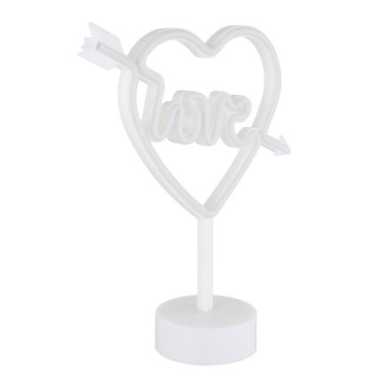 Globo - LED Neon tavolo decorazione LED/2W/3xAA cuore