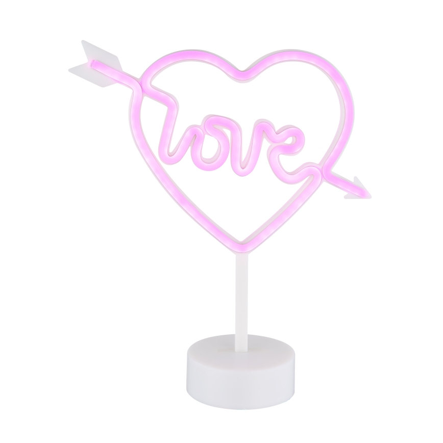 Globo - LED Neon tavolo decorazione LED/2W/3xAA cuore