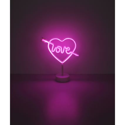 Globo - LED Neon tavolo decorazione LED/2W/3xAA cuore
