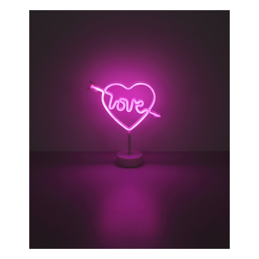 Globo - LED Neon tavolo decorazione LED/2W/3xAA cuore
