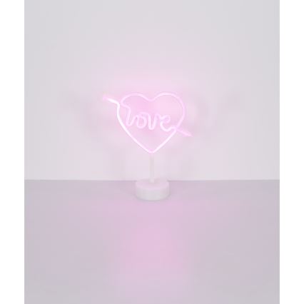 Globo - LED Neon tavolo decorazione LED/2W/3xAA cuore