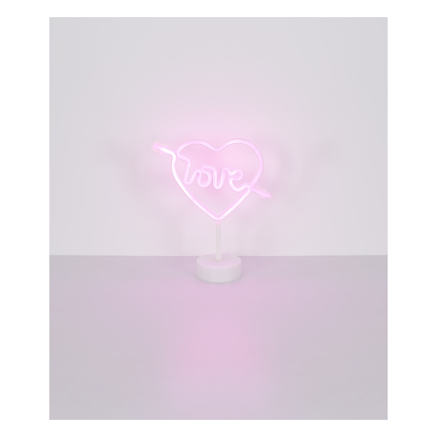 Globo - LED Neon tavolo decorazione LED/2W/3xAA cuore