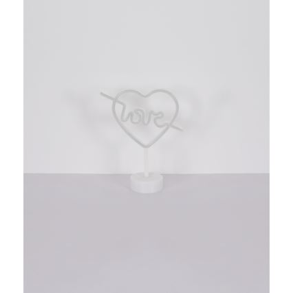 Globo - LED Neon tavolo decorazione LED/2W/3xAA cuore