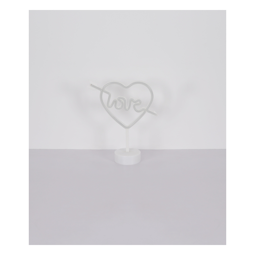Globo - LED Neon tavolo decorazione LED/2W/3xAA cuore