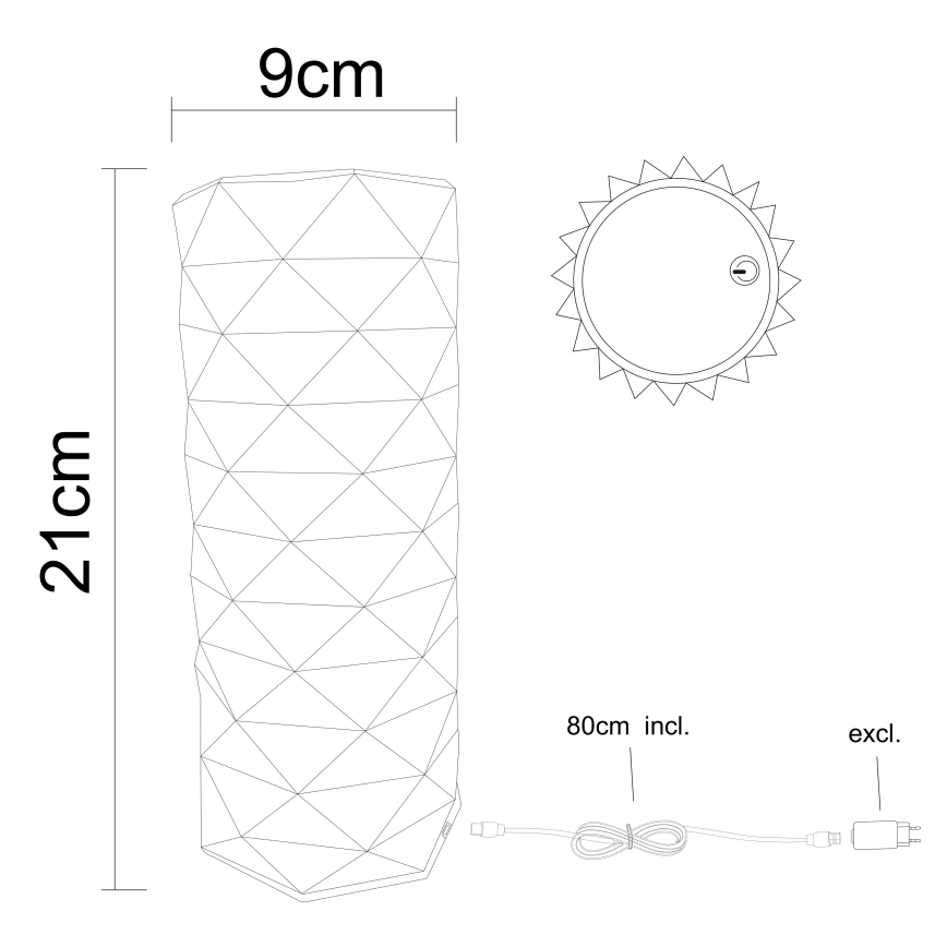 Globo - Lampada da tavolo LED dimmerabile con controllo touch LED/1W/5V 2700/4000/6500K 800 mAh