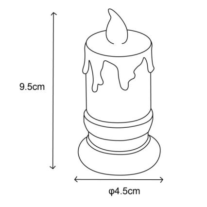 Globo - SET 2x LED Candele LED/0,25W/3xLR1130