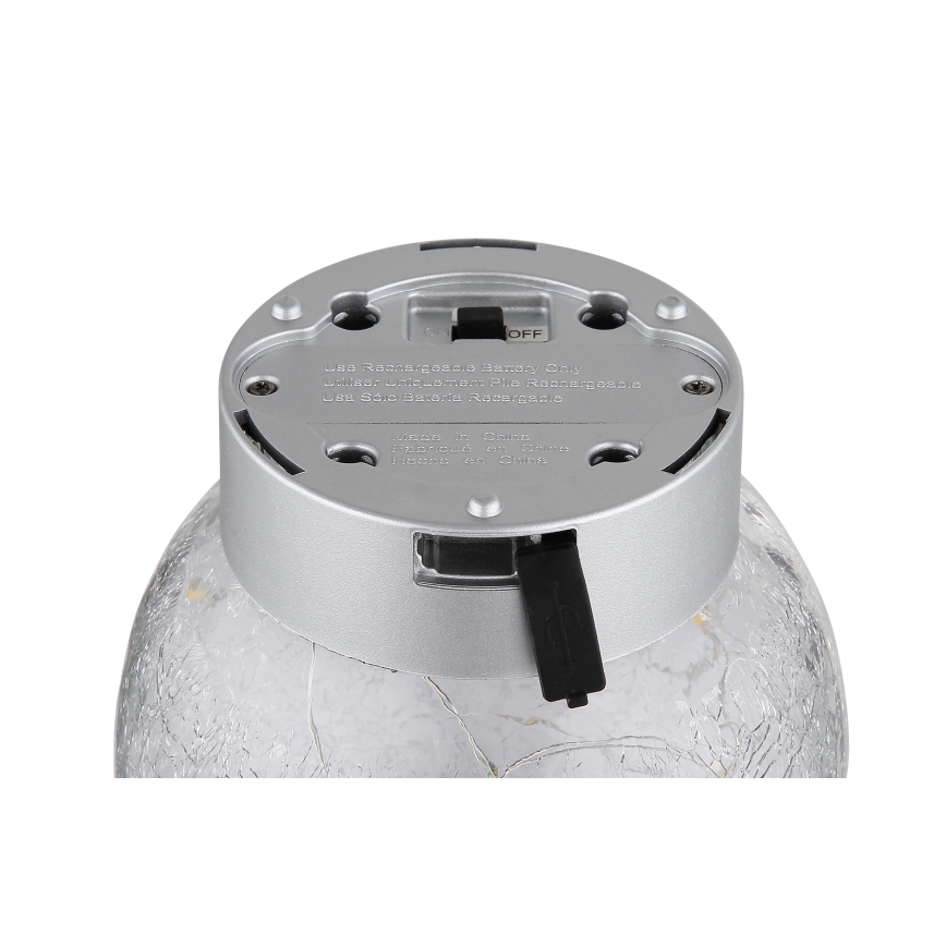 Globo - LED Decorativa ricaricabile lampada da tavolo 25xLED/0,06W/5V 600 mAh IP44