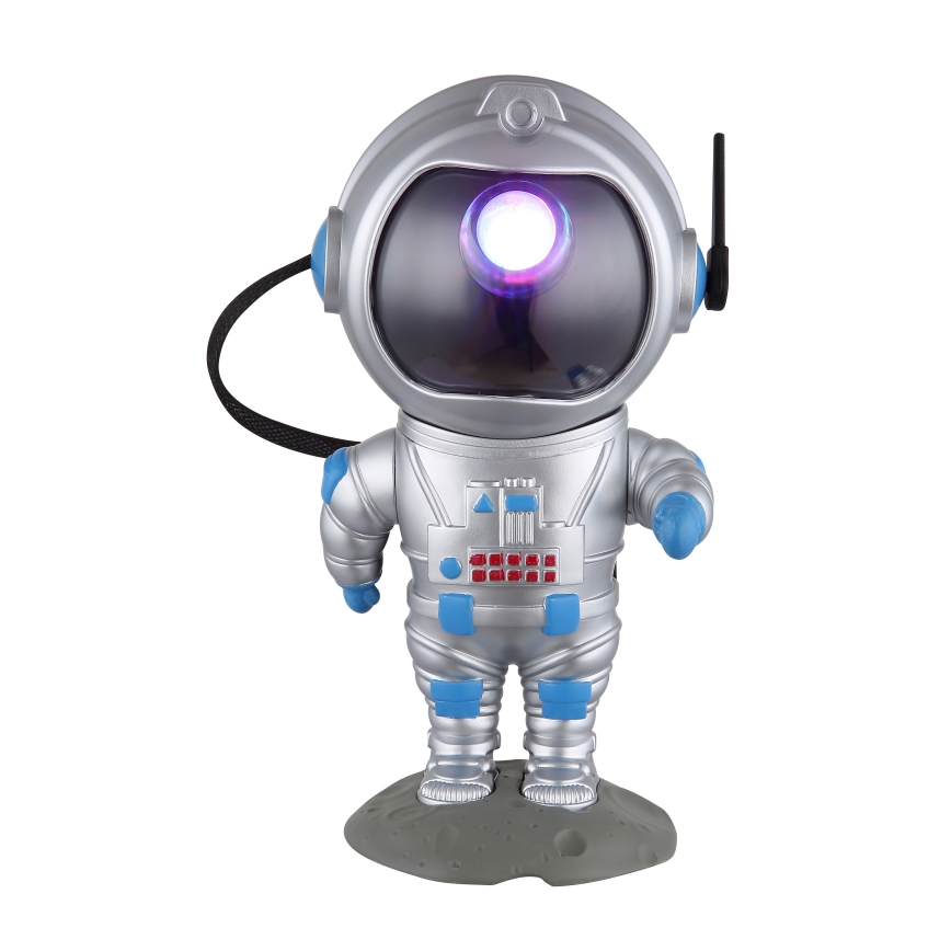 Globo - Lampada da tavolo LED RGB LED/4,5W/5V astronauta argento
