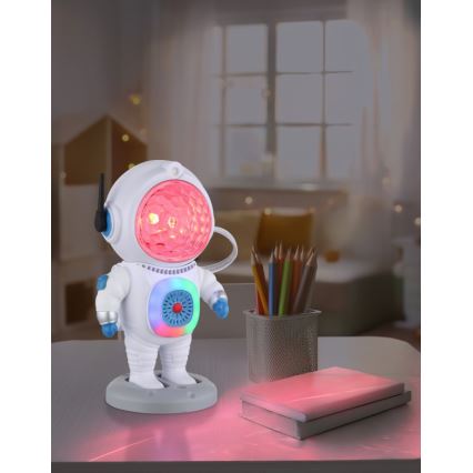 Globo - Lampada da tavolo LED RGB LED/6W/5V astronauta bianca