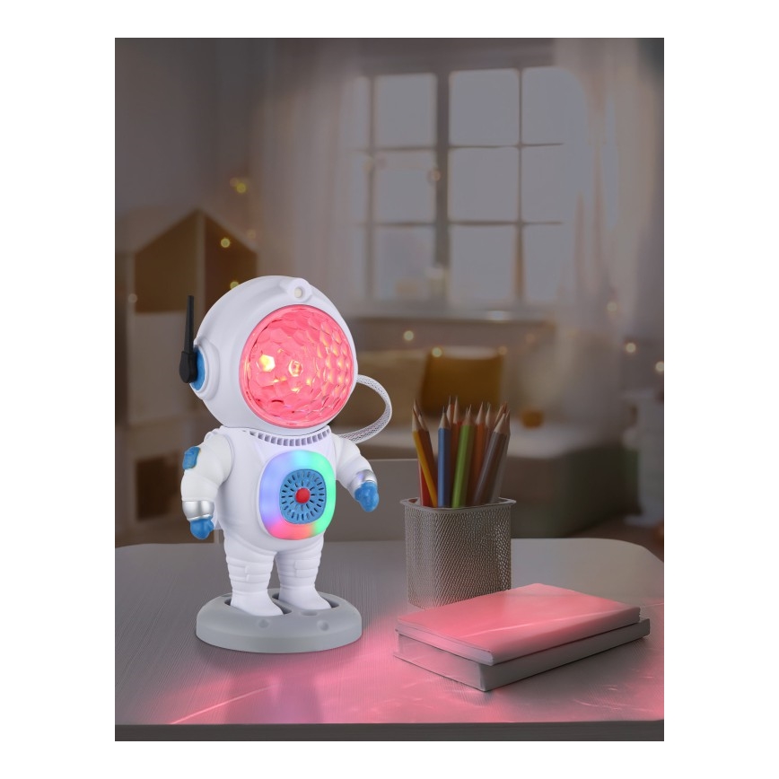 Globo - Lampada da tavolo LED RGB LED/6W/5V astronauta bianca