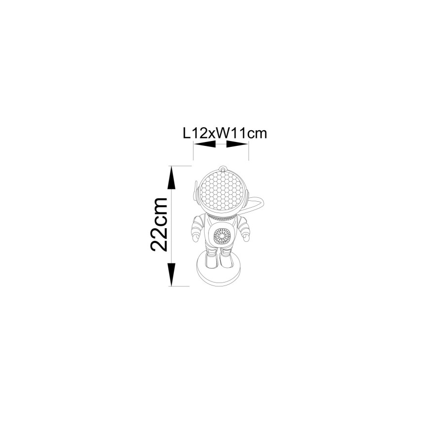 Globo - Lampada da tavolo LED RGB LED/6W/5V astronauta bianca