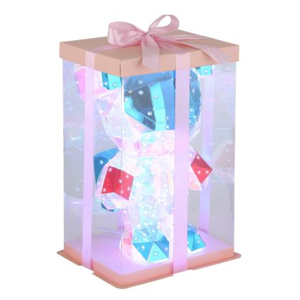 Globo - Decorazione da tavolo LED in confezione regalo LED/0,03W/5V USB orsetto spaziale