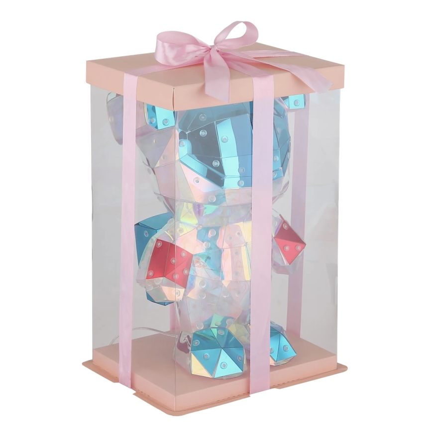 Globo - Decorazione da tavolo LED in confezione regalo LED/0,03W/5V USB orsetto spaziale