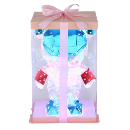 Globo - Decorazione da tavolo LED in confezione regalo LED/0,03W/5V USB orsetto spaziale