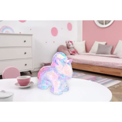 Globo - Decorazione da tavolo LED ricaricabile e dimmerabile LED/4W/5V 1800 mAh unicorno