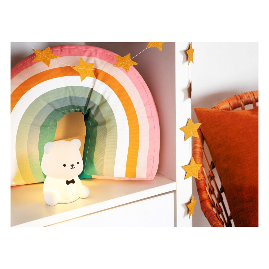 Globo - LED RGBW dimmerabile luce notturna ricaricabile per bambini LED/1W/5V 1200 mAh orsetto