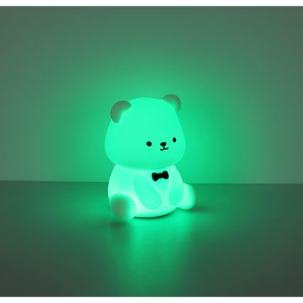 Globo - LED RGBW dimmerabile luce notturna ricaricabile per bambini LED/1W/5V 1200 mAh orsetto