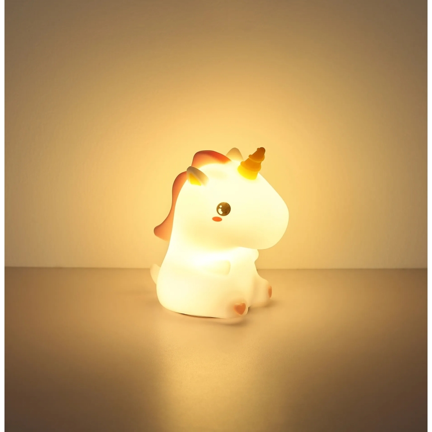 Globo - Luce notturna per bambini a LED RGBW dimmerabile e ricaricabile LED/1,5W/5V 1200 mAh unicorno