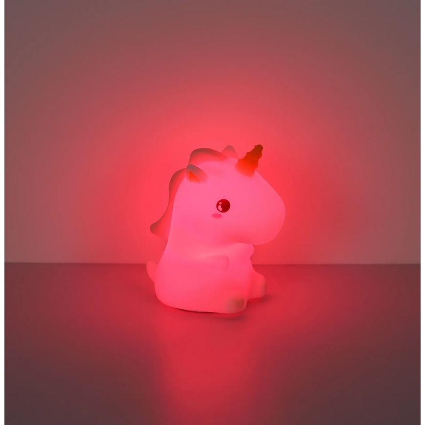 Globo - Luce notturna per bambini a LED RGBW dimmerabile e ricaricabile LED/1,5W/5V 1200 mAh unicorno