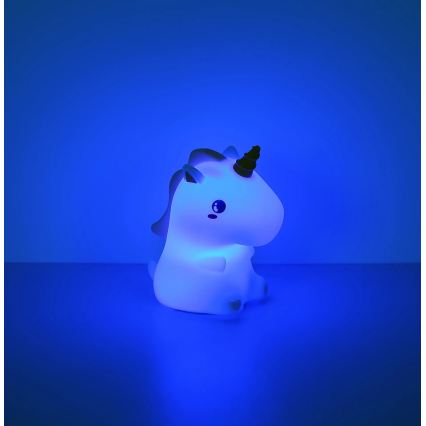 Globo - Luce notturna per bambini a LED RGBW dimmerabile e ricaricabile LED/1,5W/5V 1200 mAh unicorno