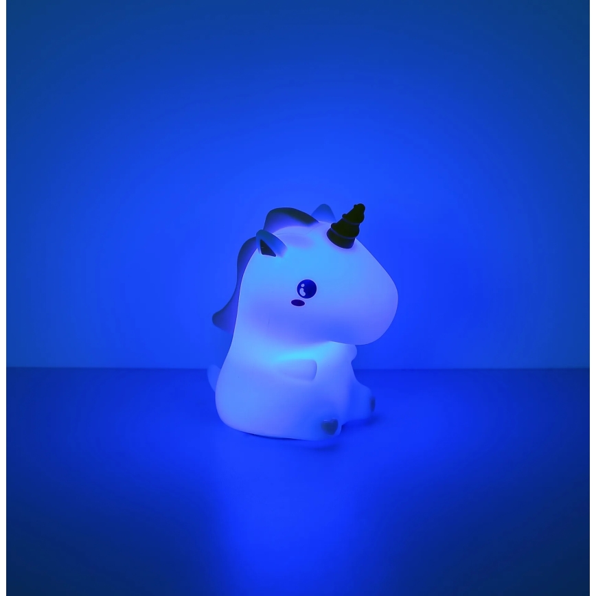 Globo - Luce notturna per bambini a LED RGBW dimmerabile e ricaricabile LED/1,5W/5V 1200 mAh unicorno