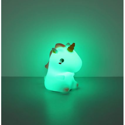 Globo - Luce notturna per bambini a LED RGBW dimmerabile e ricaricabile LED/1,5W/5V 1200 mAh unicorno