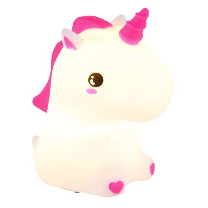 Globo - Luce notturna per bambini a LED RGBW dimmerabile e ricaricabile LED/1,5W/5V 1200 mAh unicorno