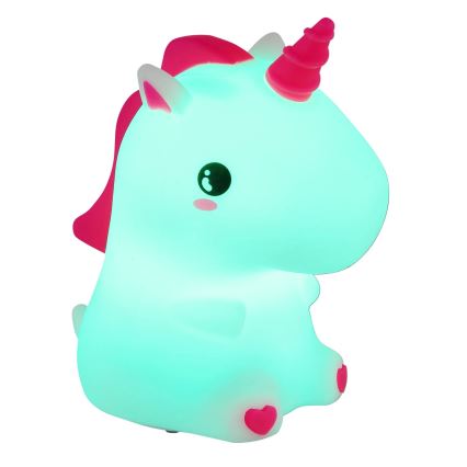 Globo - Luce notturna per bambini a LED RGBW dimmerabile e ricaricabile LED/1,5W/5V 1200 mAh unicorno
