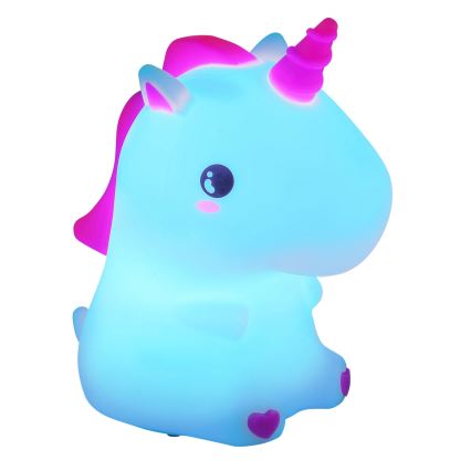 Globo - Luce notturna per bambini a LED RGBW dimmerabile e ricaricabile LED/1,5W/5V 1200 mAh unicorno
