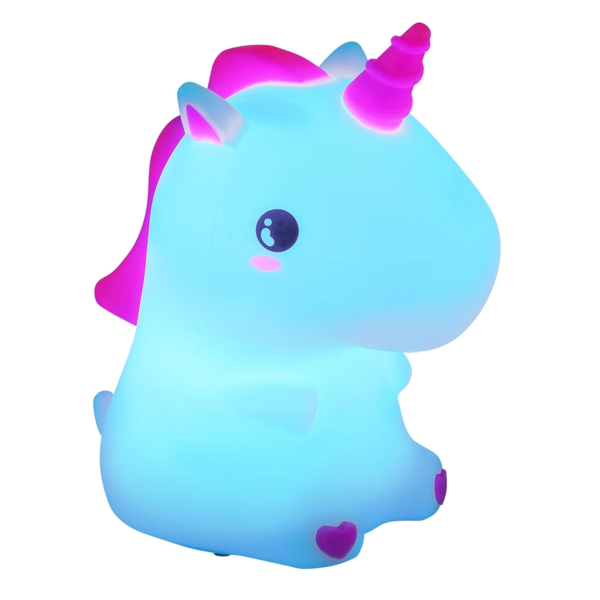 Globo - Luce notturna per bambini a LED RGBW dimmerabile e ricaricabile LED/1,5W/5V 1200 mAh unicorno
