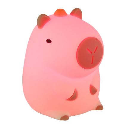 Globo - Luce notturna ricaricabile per bambini LED RGBW dimmerabile, LED 1,5W/5V, batteria 1200 mAh, capibara