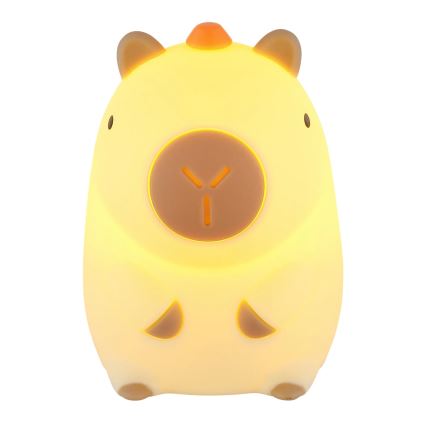 Globo - Luce notturna ricaricabile per bambini LED RGBW dimmerabile, LED 1,5W/5V, batteria 1200 mAh, capibara