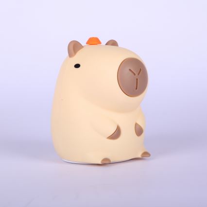 Globo - Luce notturna ricaricabile per bambini LED RGBW dimmerabile, LED 1,5W/5V, batteria 1200 mAh, capibara