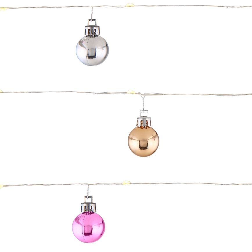 Globo - Catena LED 20xLED/2xAA 2,2m bianco caldo